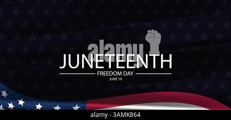 Embracing Juneteenth Commemorating Liberation on June 19 Stock Vector