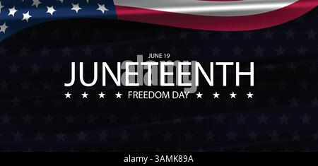 Juneteenth Honoring the End of Slavery in America Stock Vector