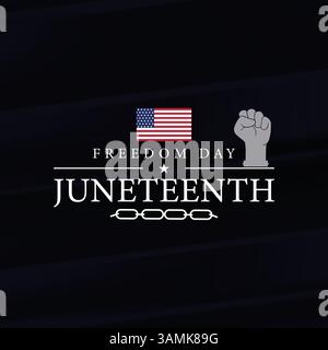 Juneteenth A Day of Remembrance and Reflection on June 19 Stock Vector