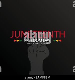 Celebrating Liberation The History of Juneteenth Freedom Day Stock Vector