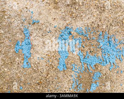 Abstract old grey and blue concrete wall texture background, closeup Stock Photo