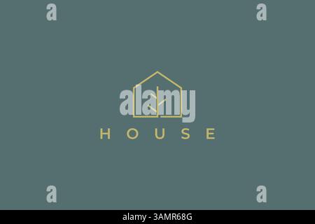 Real Estate House Logo Property Home Minimalist Modern Concept Stock Vector