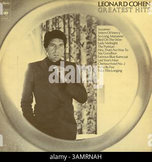Leonard Cohen - Greatest Hits - Vintage vinyl album cover Stock