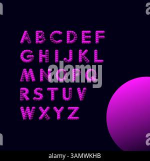 Alphabet set. 3d vector illustration. Design elements. Stock Vector