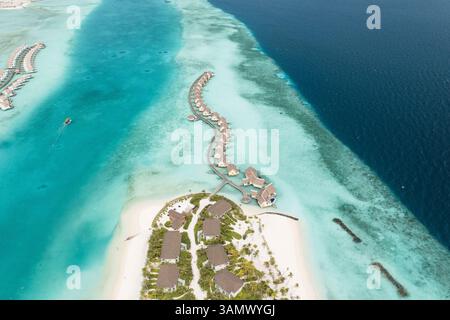 Aerial View Of Wooden Villas At Hard Rock Luxury Resort In The South