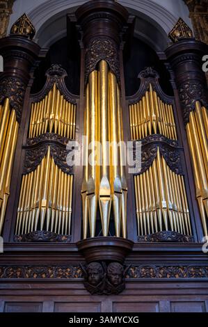 Organ pipes at The Cathedral Church of Saint Philip, Birmingham, UK Stock Photo