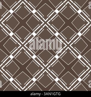 Abstract and geometric shape ornament . seamless repeat pattern beige brown background. artwork home decor print fashion fabric textile. Stock Photo