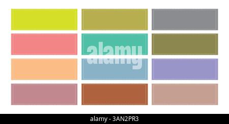 Colorful paper square set design vector template Stock Vector