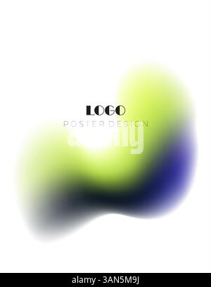 Abstract fluid shape with logo space. Vector illustration Stock Vector