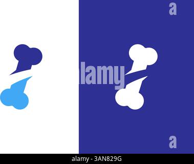Bone care protection logo. Healthy bone doctor logotype design template. Stock Vector