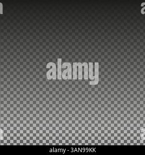 Vertical gradient effect. Top to bottom. Transparent checkerboard overlay. Smooth shading vector. Stock Vector