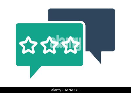 Rating icon. solid icon style. icon related to digital marketing. business elements vector illustration Stock Vector