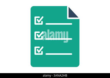 Survey icon. solid icon style. icon related to digital marketing. business elements vector illustration Stock Vector