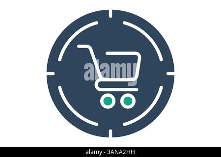 Targeting icon. solid icon style. icon related to digital market. business elements vector illustration Stock Vector