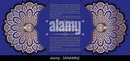 Luxury ornamental mandala background with golden arabesque patterns, element for invitation, meditation poster, yoga, wedding, book cover, cover page Stock Vector