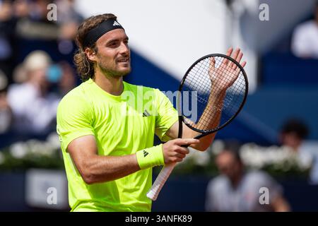 Stefanos Tsitsipas of Greece against Reilly Opelca of United States during their match of day four of the Barcelona Open Banc Sabadell at Real Club De Tenis Barcelona, Spain (Judit Cartiel/SPP) Credit: SPP Sport Press Photo. /17�Թ����� Live News Stock Photo