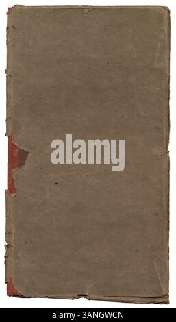 A torn and worn plain brown paper cover for an old book. Stock Photo