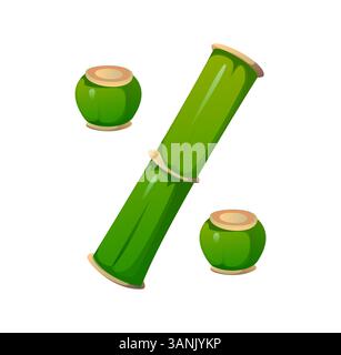 Tree Punctuation Sign Forest bamboo piece font punctuation exclamation mark. Garden plant ...