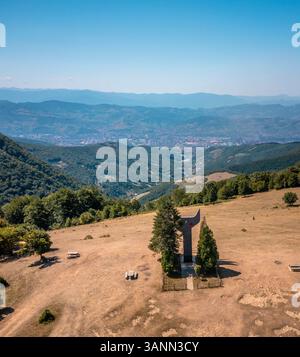 Panorama view of Bosnia countryside near Srebrenik in Bosnia and