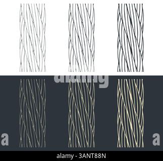 Steel wire rope close up stylized vector illustrations Stock Vector ...