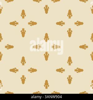 Seamless abstract geometric pattern with ornaments Beige and brown background for fabric banners home decor surface design packaging Stock Photo