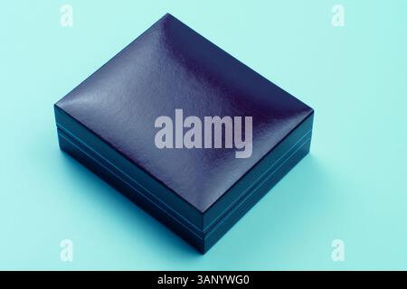 gift box on clean surface with soft shadows seen from above flat lay style for holiday celebration or birthday present Stock Photo