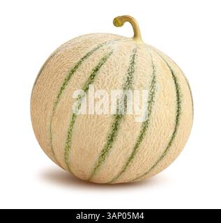cantaloupe path isolated on white Stock Photo