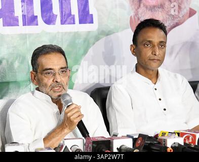 PATNA, INDIA - APRIL 15: Rashtriya Lok Morcha national president
