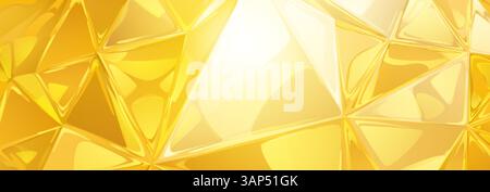 A dynamic and attractive vector illustration featuring bright yellow geometric shapes, creating a modern abstract design. Stock Vector