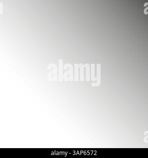 Diagonal gradient background. Black to white. Monochrome shading vector. Smooth light blend. Stock Vector
