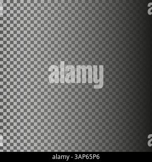 Diagonal top right fade. Checkerboard vector shading. Smooth light angle. Dark pattern texture. Stock Vector