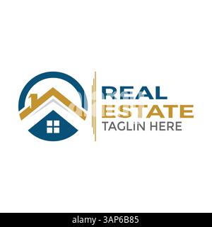 Modern Real Estate Logo Design Vector | Professional House & Property Branding Template. Stock Vector
