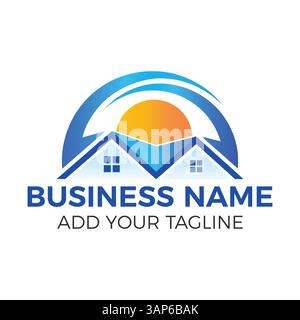 Modern Real Estate Logo Design Vector | Professional House & Property Branding Template. Stock Vector