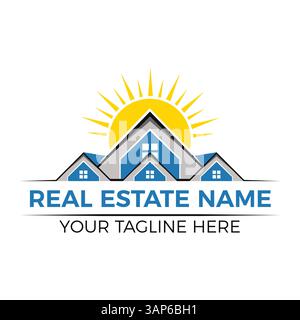 Modern Real Estate Logo Design Vector | Professional House & Property Branding Template. Stock Vector