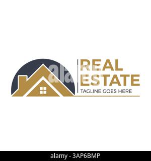 Modern Real Estate Logo Design Vector | Professional House & Property Branding Template. Stock Vector