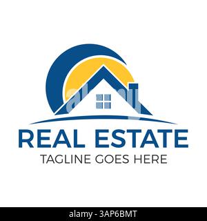 Modern Real Estate Logo Design Vector | Professional House & Property Branding Template. Stock Vector