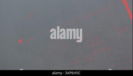 Image of mathematical equations over grey background Stock Photo