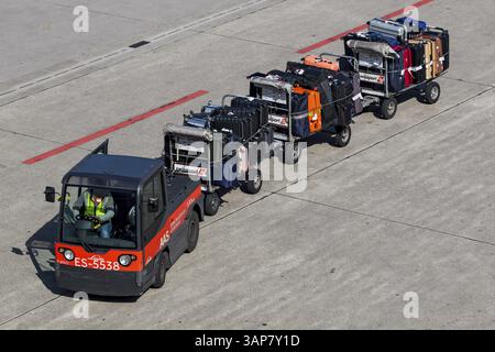 Flight operations Ground staff Baggage Stock Photo