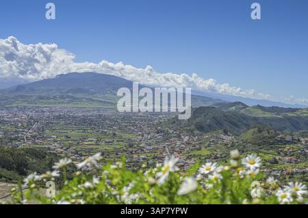 Town view of San Cristobal de La Laguna seen from the Mirador de Jardina, Tenerife, Spain, Europe Stock Photo