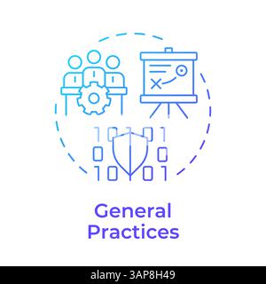 General practices blue gradient concept icon Stock Vector