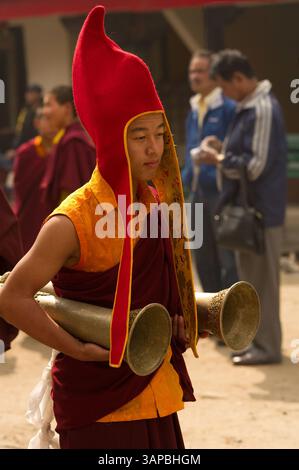 Sikkim Traditional Instruments Children playing instruments made from plants August 2000in Oxford ...