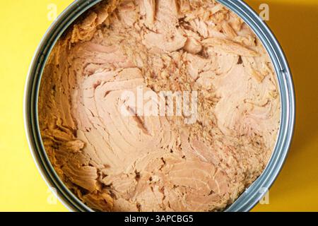 London UK, April 16 2025, Tin Of Marks and Spencer Tuna Chunks In Sunflower Oil Stock Photo