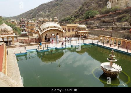 Zanana Kund, Galta Ji temple, Jaipur, Rajasthan, India, Asia Stock Photo