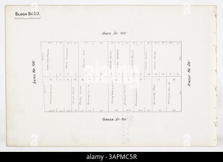Book 9 of the Block Book of St. Louis contains maps of blocks 2401-2700, previously included in Book 7. It was compiled by civil engineer J.D. Guzman and published for use by real estate professionals. The book offers accurate, scaled maps (50 feet to 1 inch) for property research, city planning, and historical studies. Stock Photo