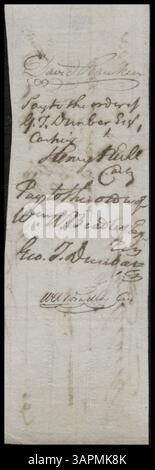 This collection of check stubs and canceled checks from 1824-1825 ...