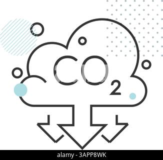 CO2 Greenhouse Emission - Stock Icon as EPS 10 File Stock Vector