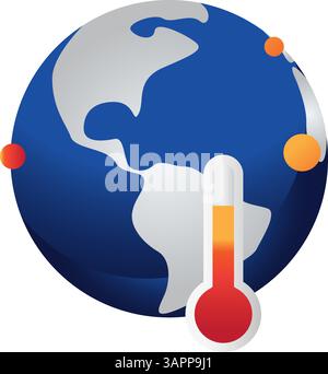 Global Warming Impact on Earth - Stock Icon as EPS 10 File Stock Vector