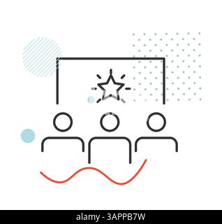 Audience at Business Event Presentation - Stock Icon  as EPS 10 File Stock Vector