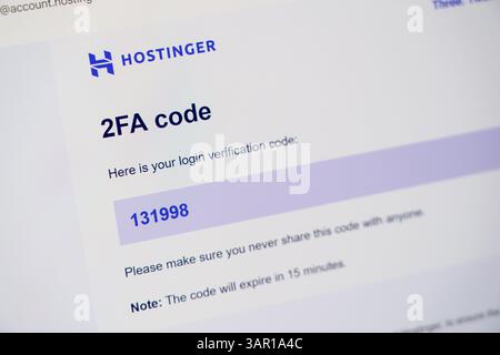 Two-factor authentication (2FA) is an identity and access management security method that requires two forms of identification to access data. UK Stock Photo