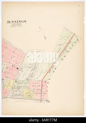 This 1909 Plat Book of St. Louis County includes 138 pages of detailed maps and an index, offering insights into land ownership and property distribution across the county. It is a vital resource for historical property and urban development studies. Stock Photo